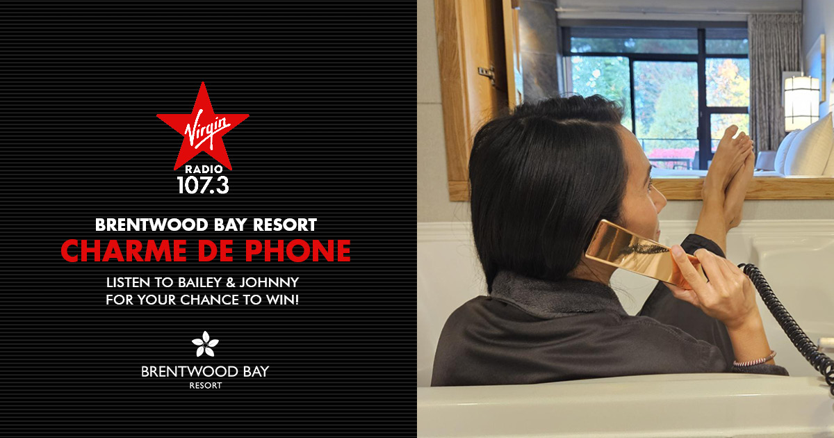Don't miss your chance! 
Tune into Bailey &amp; Johnny  to enter our <a href="/brentwoodresort/">Brentwood Bay Resort</a> giveaway.

Prize includes: A one-night stay in a beautiful Ocean King Room and a "Charme de Phone" delivery, a delightful collaboration with Unsworth Vineyards. 🥂

Details: 1073VirginRadio.ca
