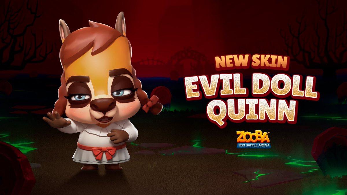 Spa days are over… it’s slay time. 💅💀
Evil Doll Quinn is here to show who runs the Halloween at the Zoo! 🎃

Available now - if you dare 👀