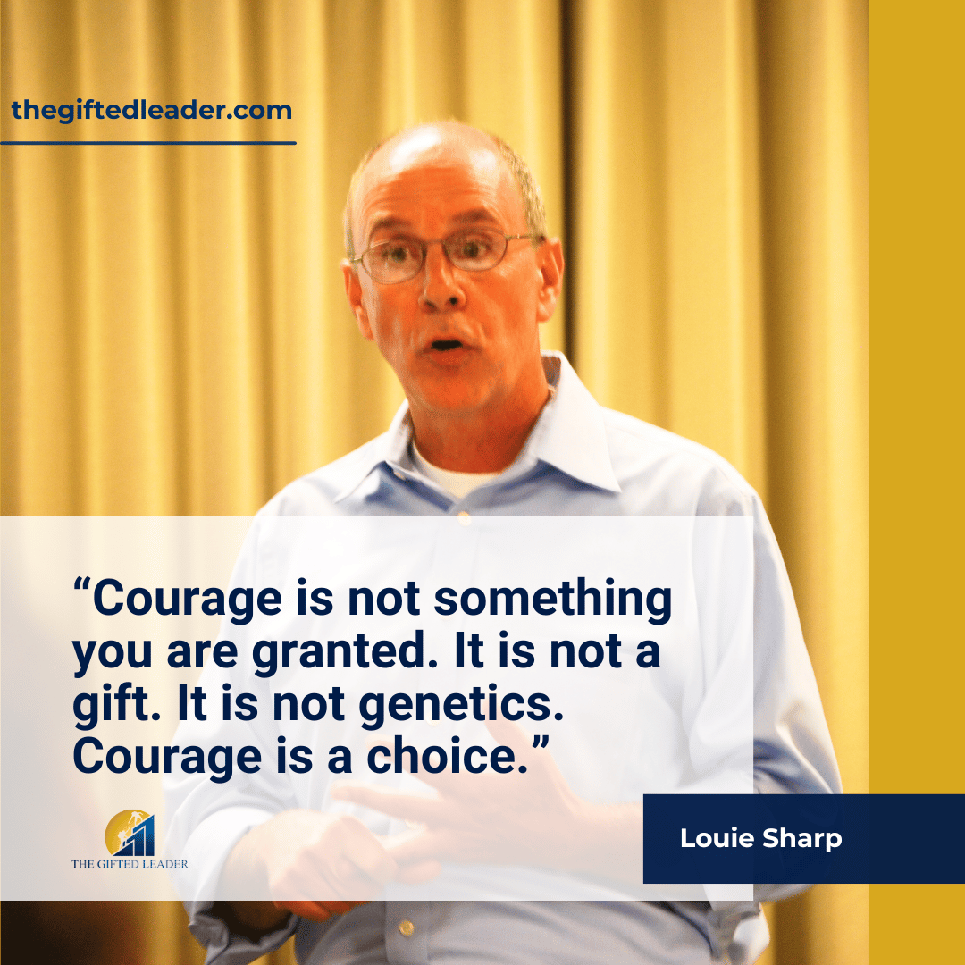 LouieSharp's tweet image. “Courage is not something you are granted. It is not a gift. It is not genetics. Courage is a choice.”
~~Louie Sharp
#LeadershipAndLove #GrowthMindset #SelfMastery #PersonalPower #EmpoweredLiving #LeadWithCourage #UnbreakableSpirit