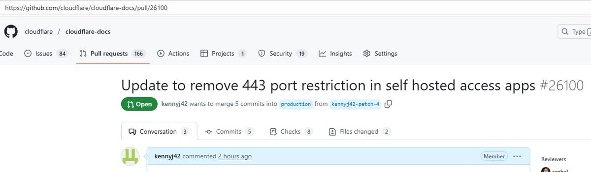 👀 This was a fun <a href="/Cloudflare/">Cloudflare</a> Access dev doc PR to open. Bigggg expansion of what you can put Access in front of is about to ship. 🔒🚀