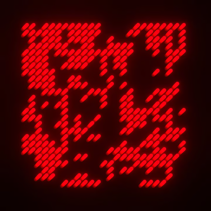 PhysicsNft's tweet image. The unraveling of form. 

Structure begins to melt away, patterns fracture. Each spin struggles for autonomy, yet together they weave a restless fabric of constant motion. Order becomes memory.  

&quot;Dissolution.&quot;
manifold.xyz/@artbyphysics/…