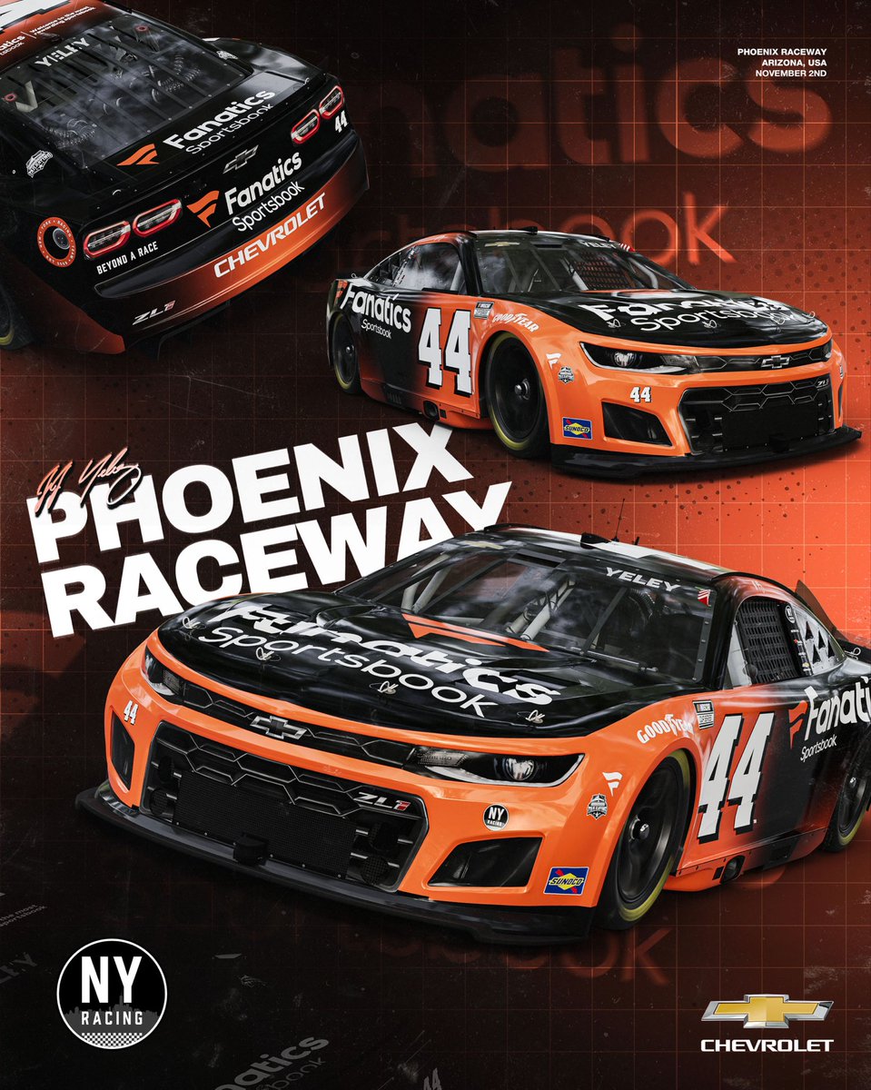 NYRacingTeam's tweet image. Running it back with America’s fastest growing sportsbook.

@FanaticsBook @jjyeley1 @phoenixraceway