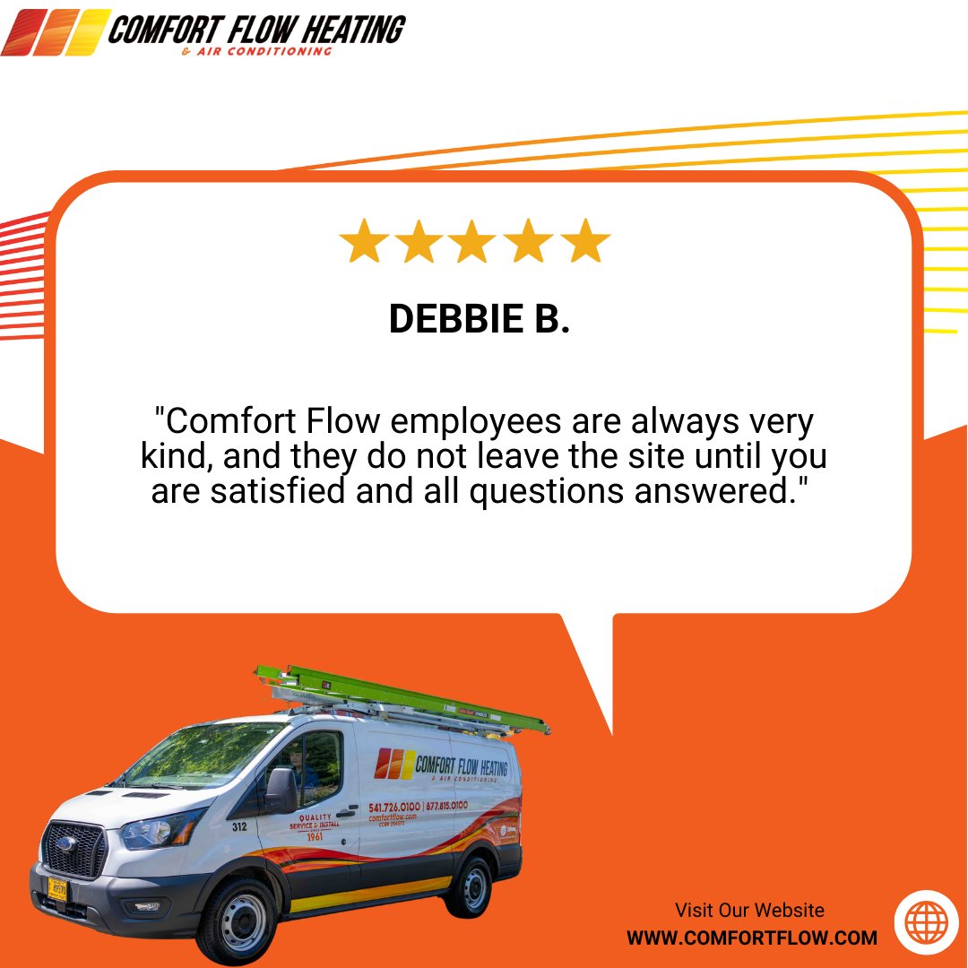 ComfortFlow's tweet image. ⭐️⭐️⭐️⭐️⭐️
Thank you for the 5 stars. If you&apos;ve had service completed by us recently that you feel like is deserving of 5 stars, please take a moment to leave us a review here: bit.ly/3P0H5Fr and you may be featured on our social!