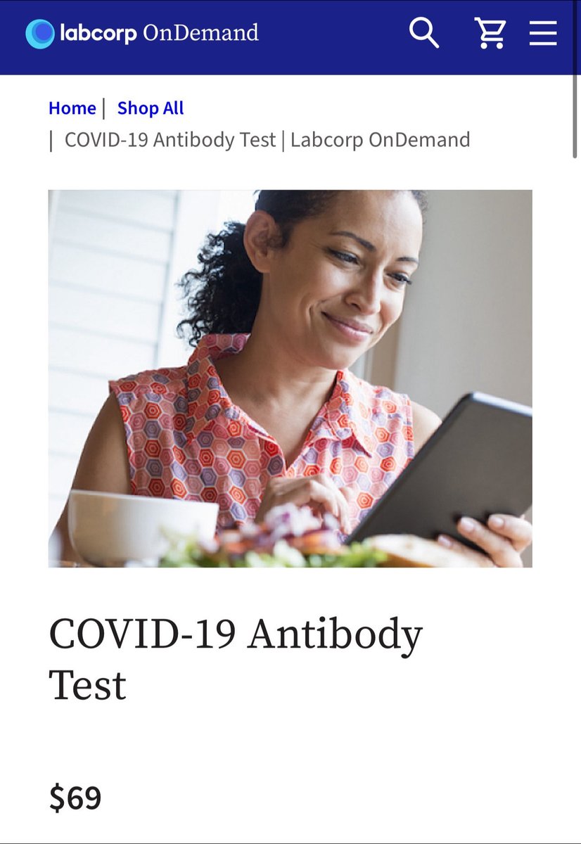 Patient today asked her doctor at <a href="/HopkinsMedicine/">Johns Hopkins Medicine</a> to order a spike protein antibody test, but he said he wasn’t allowed.  

She ordered her own through LabCorp.

ondemand.labcorp.com/lab-tests/covi…