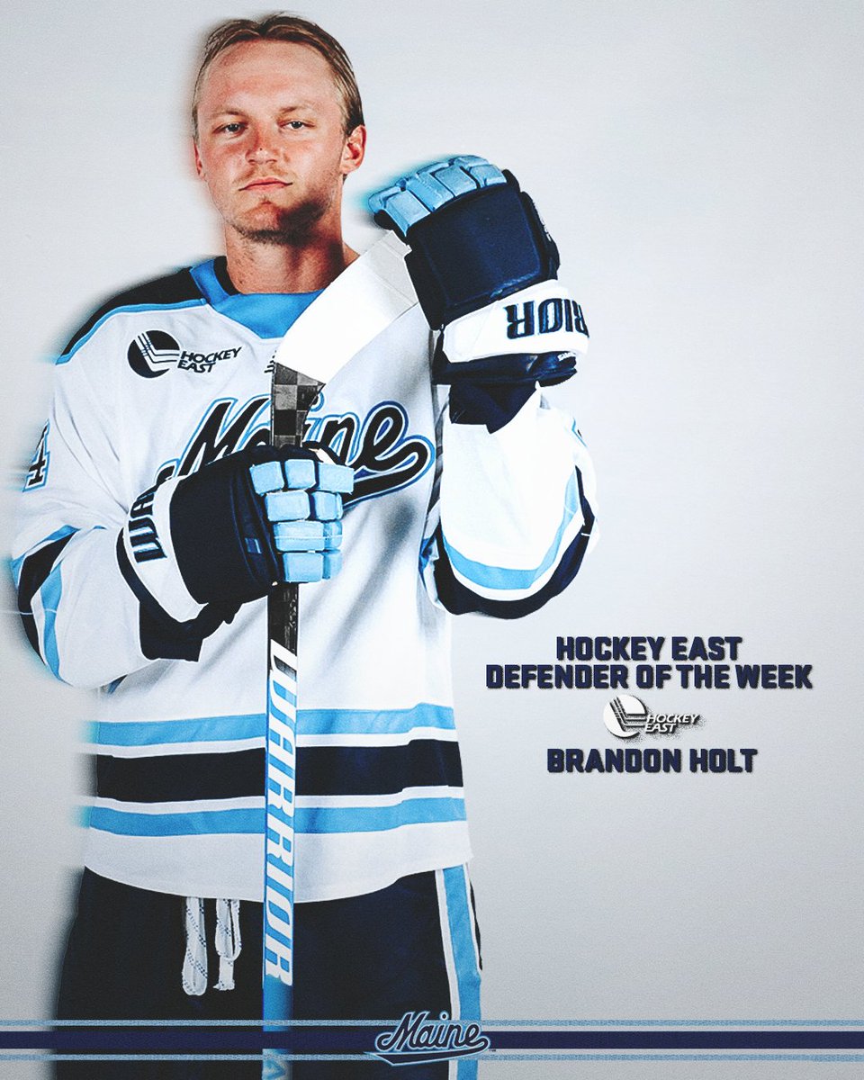 Brandon Holt is the Hockey East Defender of the Week 🗣️

#BlackBearNation // #JourneyNorth