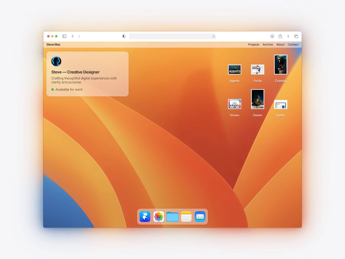 jean_gez's tweet image. New @framer template: MiMac.

A portfolio, but in macOS mode.

framer.com/marketplace/te…