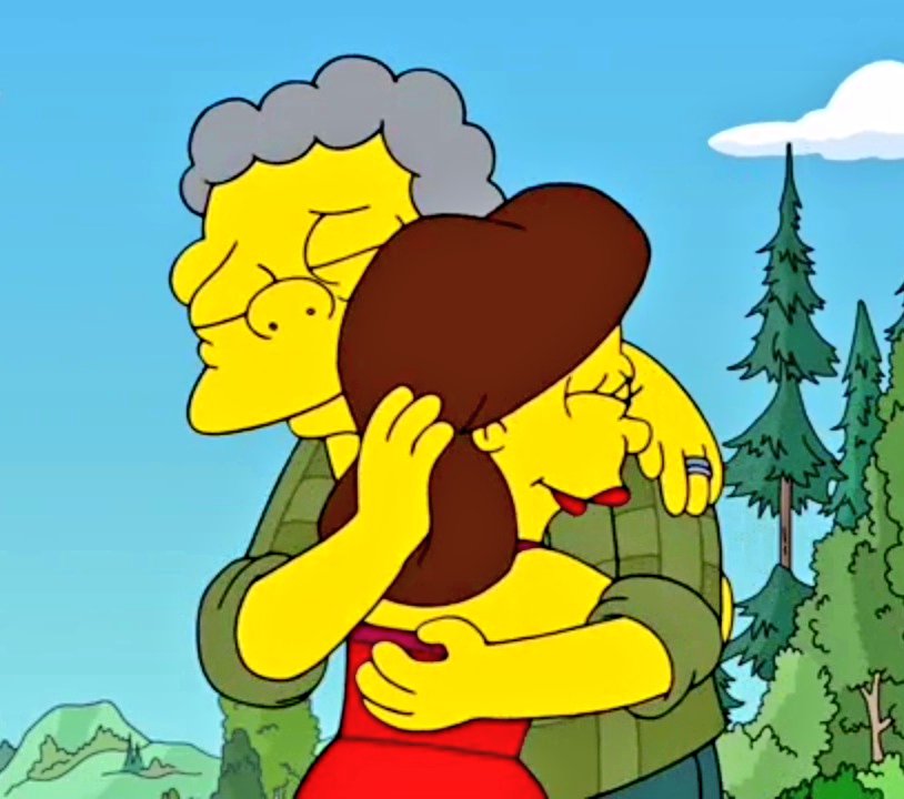 Love the little reunion with Maya &amp; Moe in the episode "Men Behaving Manly" S37E04 we need another episode focused on them.

#TheSimpsonsGoats #TheSimpsons #SimpsonsForever