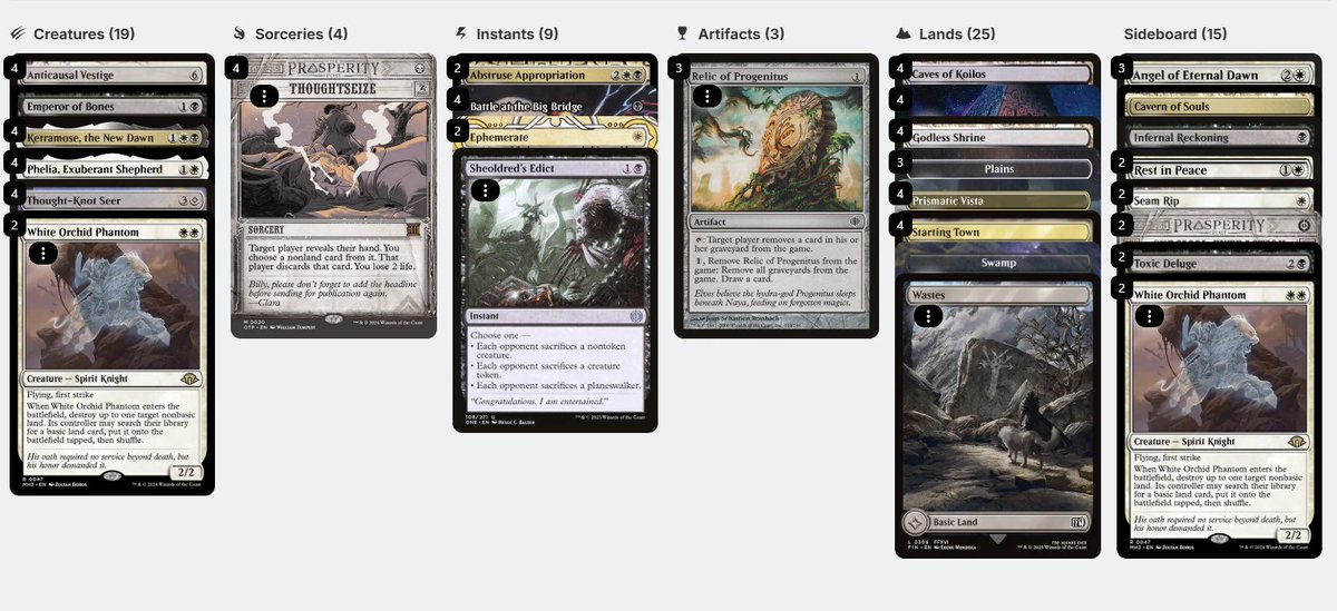 Great showing today for my Ketramose Blink deck.  

5-1 through Diamond Today  

The last collector pack opening on stream and I finally pulled a Fracture Foil🤩!  

Deck on Moxfield - Vods on 🟣Twitch and 🟢Kick