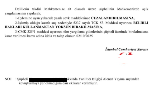 Adalet Bakanı'ndan dava yemişim. "Haber doğru ama olsun" deyip siyasi yasak istemişler hakkımda.