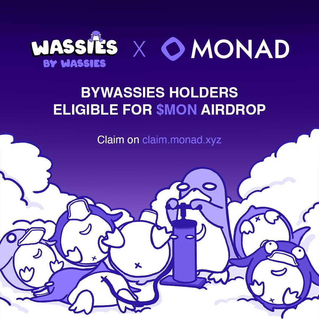 Wassies, you have time until the 3rd of November to claim your <a href="/monad/">Monad</a> airdrop! 

Find out more in the quote tweet 👇