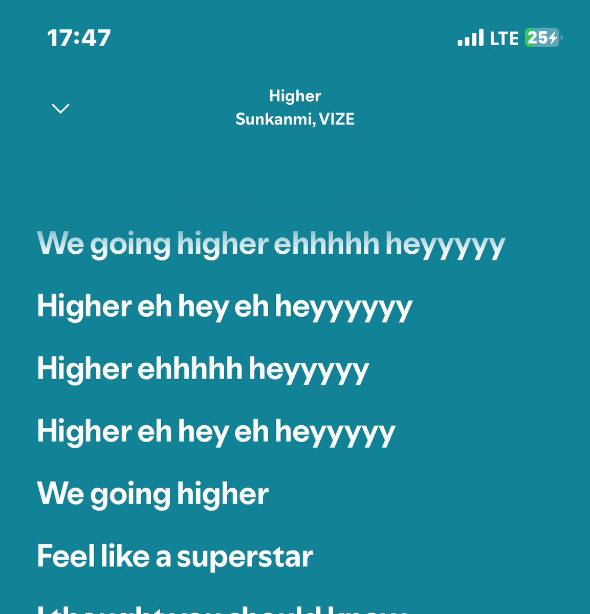 Still trending like it just dropped

Sunkanmi &amp; VIZE’s “Higher” 🔥

Don’t sleep on this sound
Listen here

spotify.link/lYerlt0nOXb