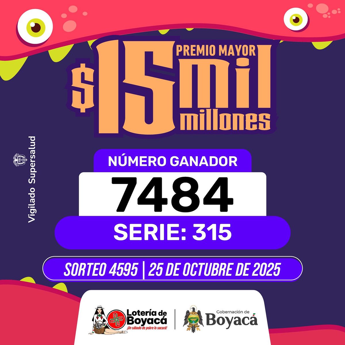 Resultado Premio Mayor 📷

Con la Lotería de Boyacá celebramos cada sábado nuevos ganadores 📷