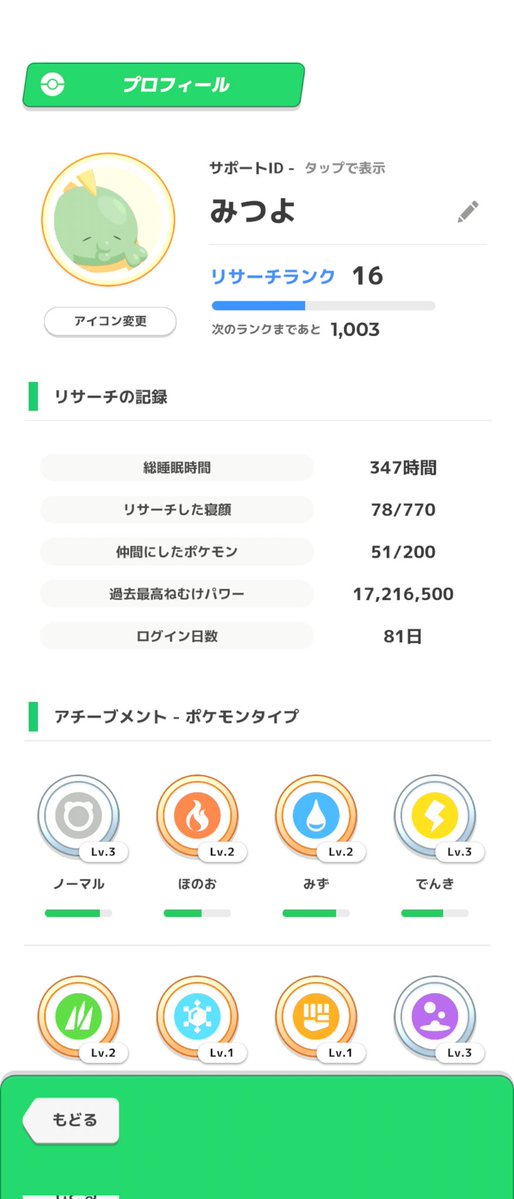 再開したのでフレンド募集です！

5073-8068-8324
無言OK、飴なんでもOK
低ランクなので誰でも歓迎です！

記録がうまくできず離脱してましたが、ここ1週間しっかり記録できたので続けていきます💤
#ポケモンスリープフレンド募集
#ポケスリ