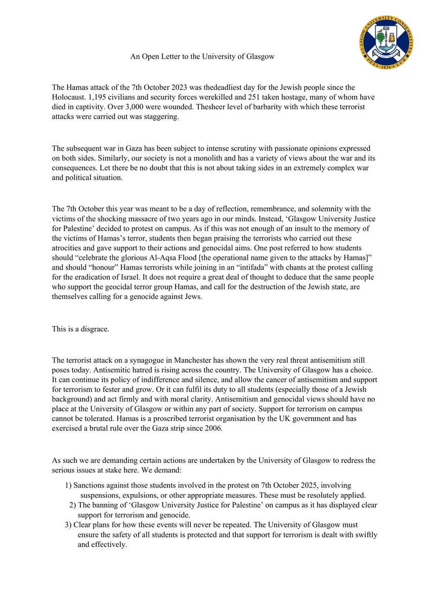 Glasgow University Conservatives & Unionists tweet media