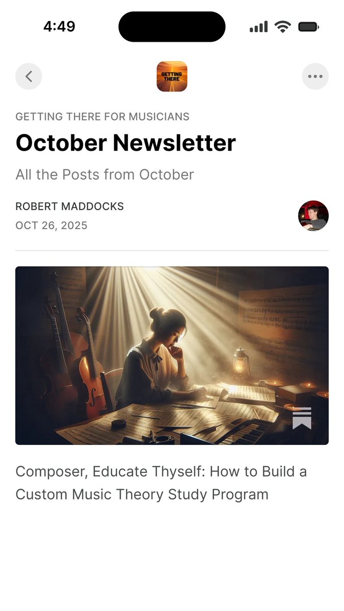 AreaTwoTenSix's tweet photo. Getting There for Musicians. All posts from October to boost your creativity.
#gettingthereformusicians #Productivity #education 
https://t.co/LAuh3uRv8f https://t.co/IySIZpr2L4
