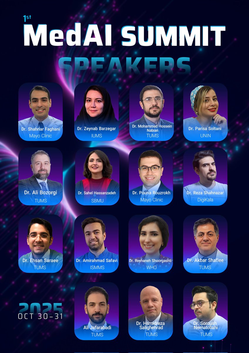 "Thrilled to host the TOP speakers in #AIinHealthcare! 🧠🩺

Join us on October 30th &amp; 31st to dive into the latest data and breakthroughs in Artificial Intelligence for health. Don't miss out! 🚀
Connect with us to learn more👇
#AI #ArtificialIntelligence #HealthTech #Innovation