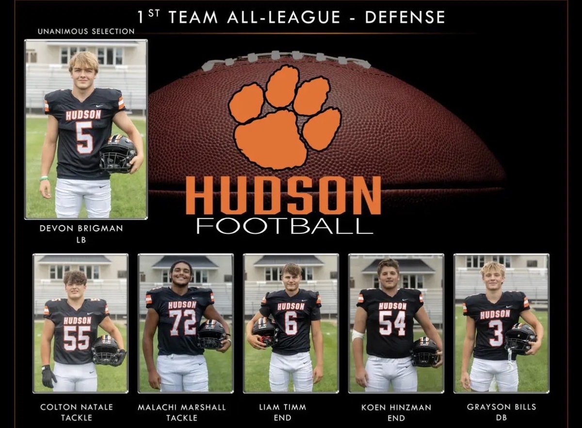 1st team offense and defense 

Love that my line is well represented!