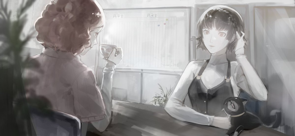 echan799's tweet photo. MakoHaru 💜 #Persona5 #MakotoNiijima #HaruOkumura #Makoharu https://t.co/kZVTjLUqcg