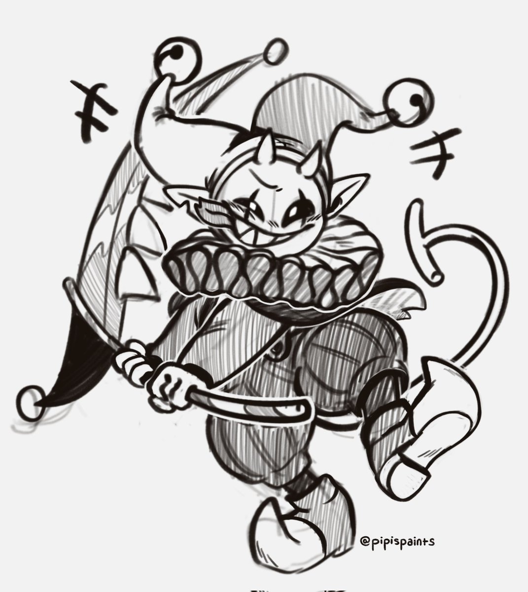 pipispaints's tweet image. Well, it took me 7 years to finally start drawing Jevil 😂 but better late than never! Lol
#DELTARUNE  #jevil #deltarunejevil #jevildeltarune #deltarunefanart 

Of course, I just couldn’t resist creating an interaction between Jevil and Soul ❤️🃏