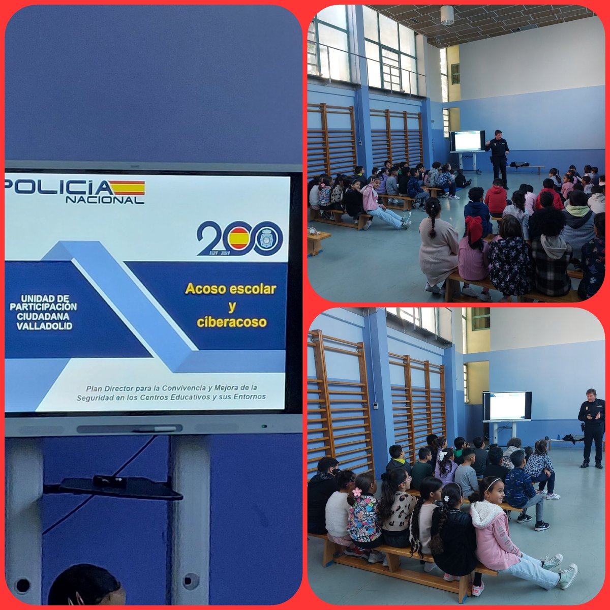 Plan Director de la Policía Nacional. Los alumnos de 1° a 3° han tenido una interesante charla sobre el acoso escolar.