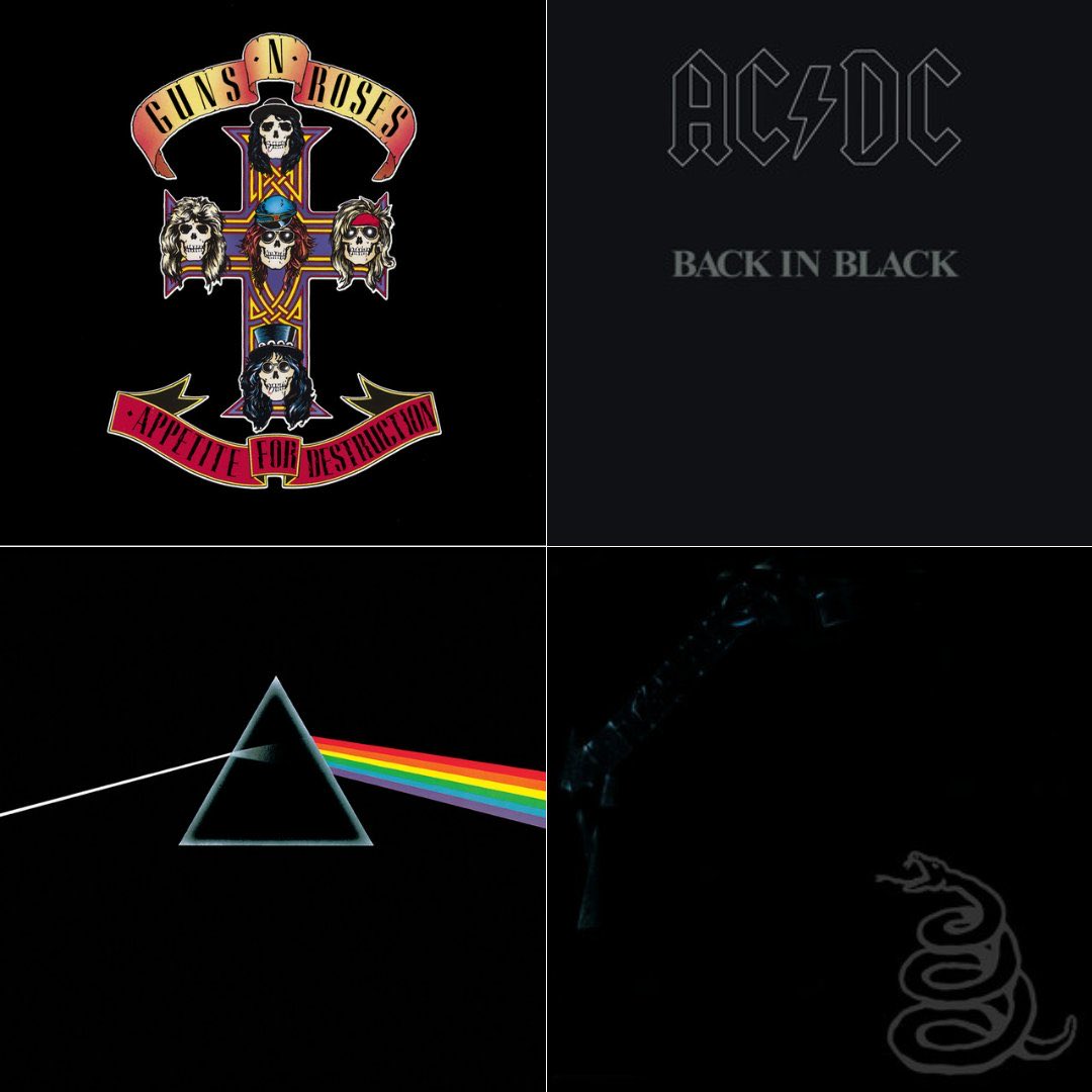 allrockmusic's tweet photo. Choose one of these black cover albums. https://t.co/42UvFuj3vW