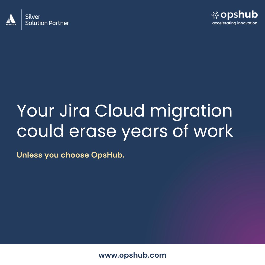 opshub's tweet image. OpsHub helps you migrate every piece of data like issues, add-ons, and history, so nothing gets lost and your Cloud setup works just like home. Learn more on Atlassian Marketplace: hubs.la/Q03QcXsC0
#DataMigration #JiraDC #JiraCloud #Atlassian #JiraDataCenter #Migration