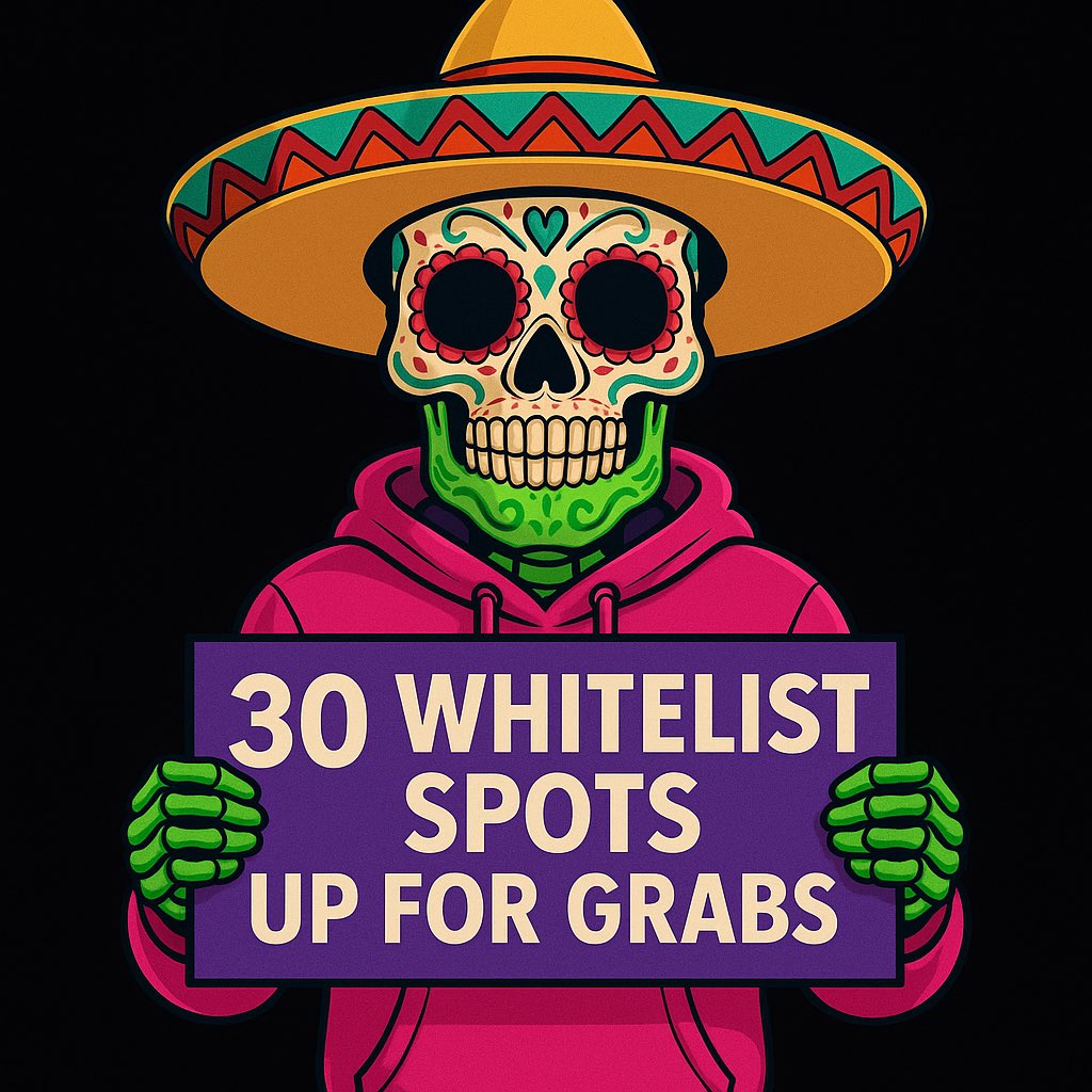 30 whitelist spots available for the upcoming $SKELSUI special NFT mint just drop your sui address in the comments below!