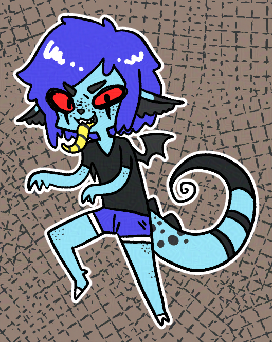 I drew a lil gremlin Stubs for <a href="/kolaepup/">kolae 💙💜</a>