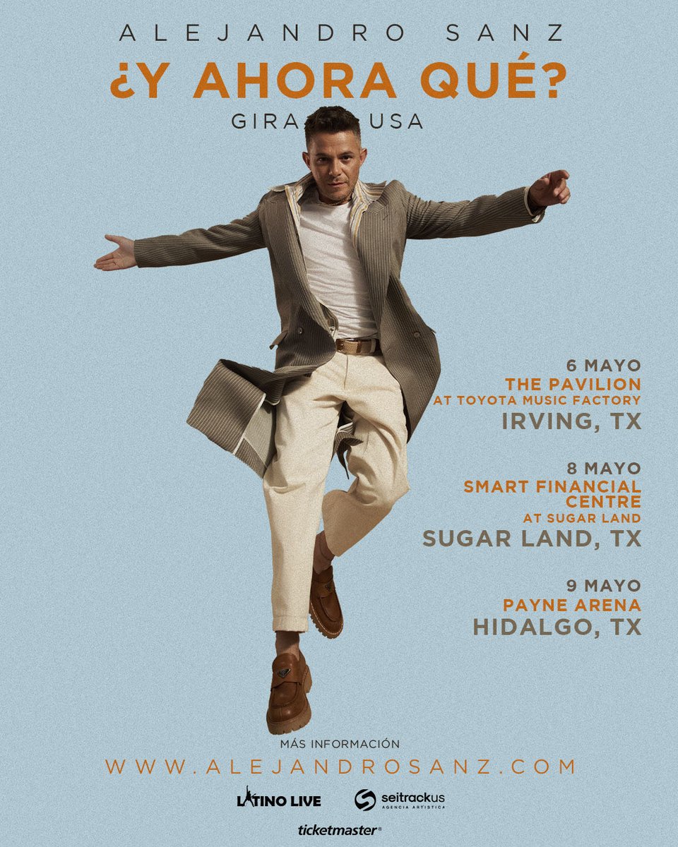 📢 ¡ES OFICIAL! 🇺🇸
La voz que te enseñó a amar… y a sobrevivir 💔 vuelve a los escenarios.
🎤 Alejandro Sanz presenta su #YAhoraQueUSTour ✨
🎟 go.latinolive.com/AlejandroSanzN…
💥 Presale: Oct 29 | Pass: SANZ
🔥 On Sale: Oct 31
¿Y ahora qué? Vuelve él. 💫
