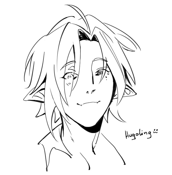 hallucxnating's tweet image. Teeny tiny hugo coz I've been too busy to draw properly &lt;/3