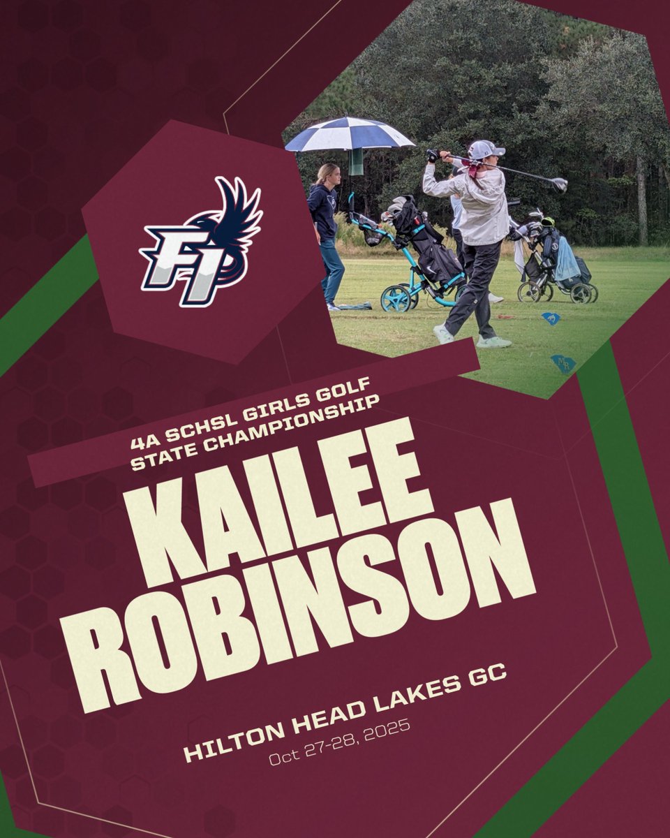 Good Luck to Kailee Robinson and Girls Golf Team <a href="/SCHSL/">SCHSL</a> 4A State Championships today &amp; tomorrow #R1SEUP <a href="/INNvision_FIHS/">INNvision @ FIHS</a> <a href="/FuryBoosters/">Fury_Boosters</a>