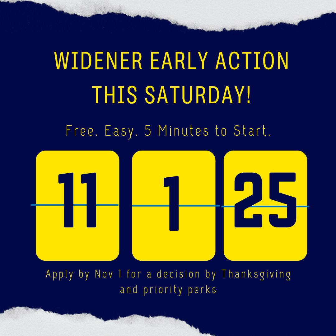 Widener Admissions tweet media