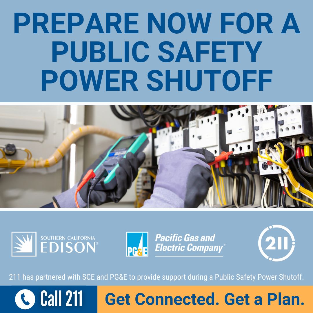 211NevadaCounty's tweet photo. Are you prepared for a Public Safety Power Shutoff (PSPS)? 

We are still in fire season and as winds pick up, utility companies may need to turn off power when there's an increased wildfire risk.

Call 211  (or 1-833-342-5211) to learn how to prepare for a PSPS event. https://t.co/U8BNpRfrZY