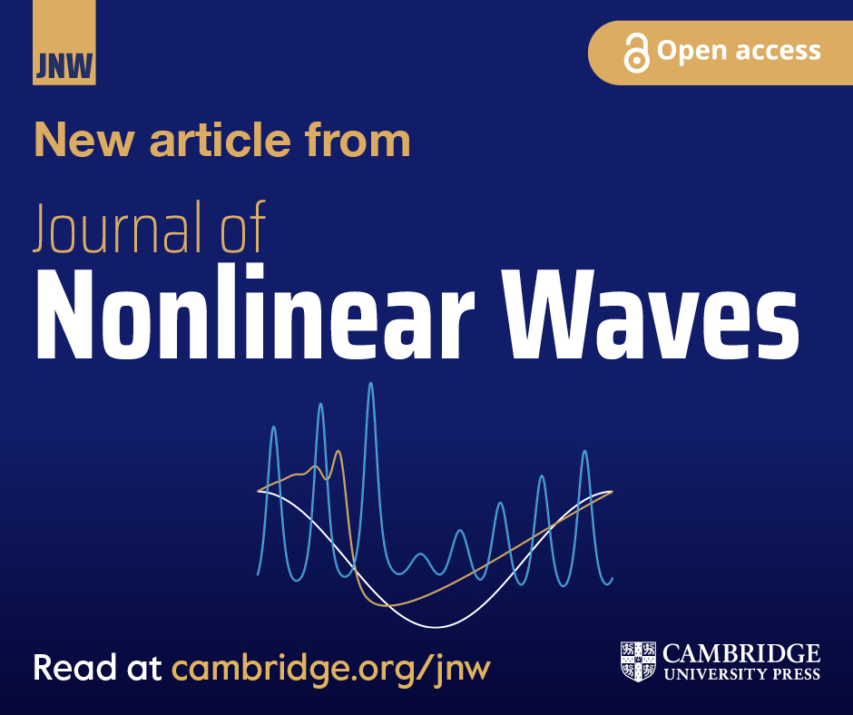 🆕 NEW article: ‘Kink breathers on a traveling wave background in the defocusing modified Korteweg–de Vries equation’ 
Read in Journal of Nonlinear Waves 
➡️ cup.org/47Ecma5
By Lynnyngs Kelly Arruda and Dmitry E. Pelinovsky