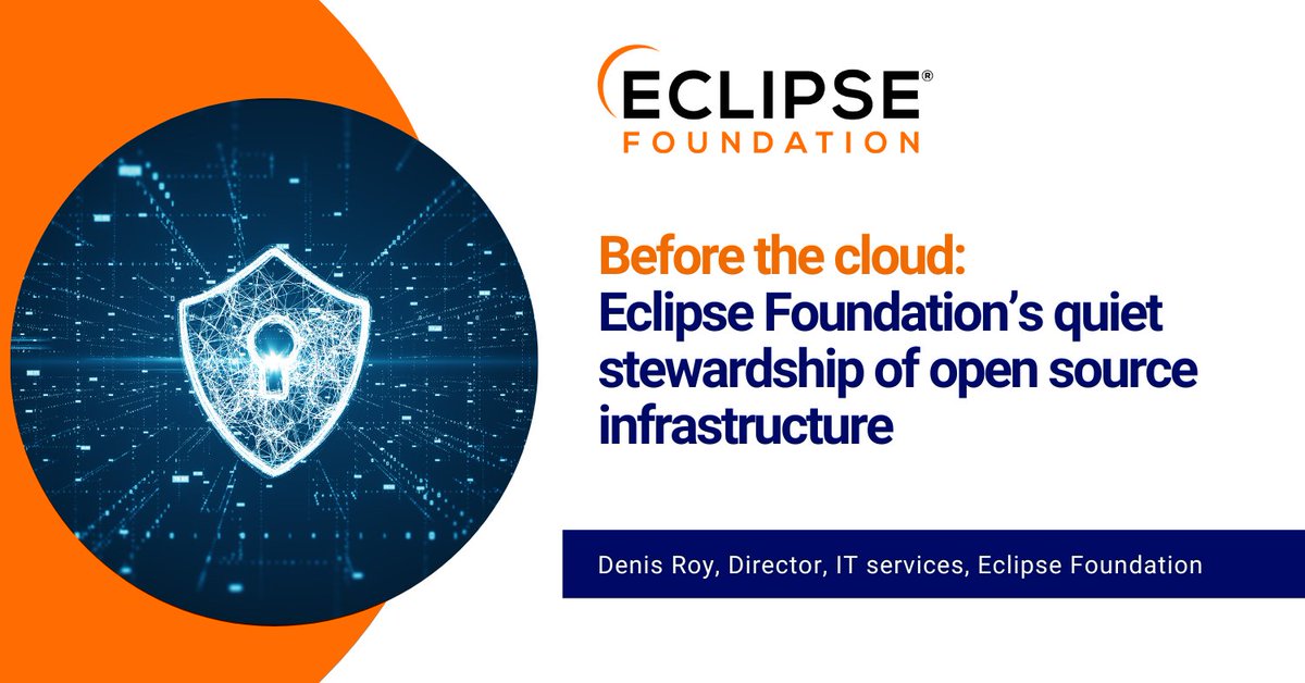 EclipseFdn's tweet image. Long before the cloud era, the #EclipseFdn quietly served as the backbone of open source stewardship.

From the early days of the Eclipse IDE to today’s open registries and enterprise frameworks, the Foundation’s commitment to dependable, vendor-neutral infrastructure has shaped…