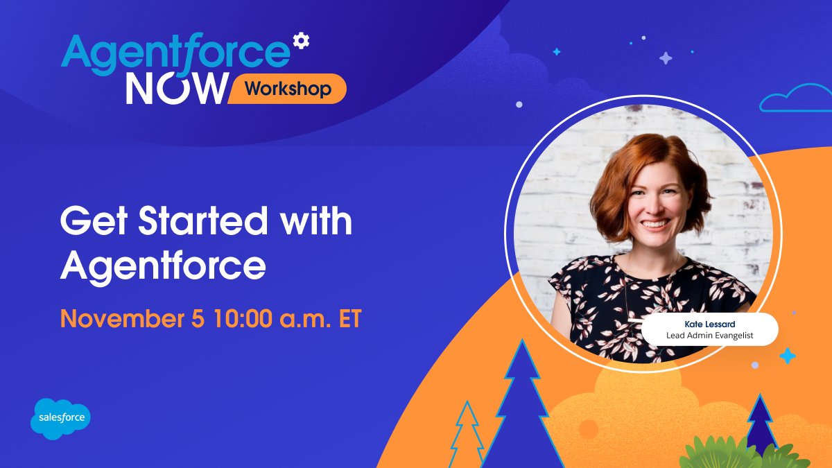 SalesforceDevs's tweet image. 🛠️ Ready to start building your Agentic Enterprise? 
Join this month's Agentforce NOW Intro Workshop with @SalesforceK8. 
✅ Learn to build the next-gen apps on the Agentforce 360 Platform and create your own prompt templates  
✅ Get hands-on and build agents with Agentforce…