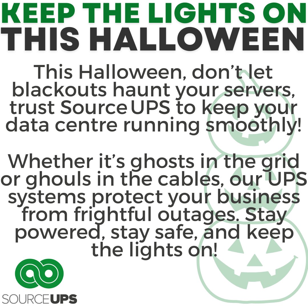 SourceUPSLtd's tweet image. No tricks, just power. ⚡
 Keep your business running smoothly this Halloween with reliable backup systems from Source UPS. 🕯️
sourceups.co.uk
#Halloween #PowerBackup #SourceUPS