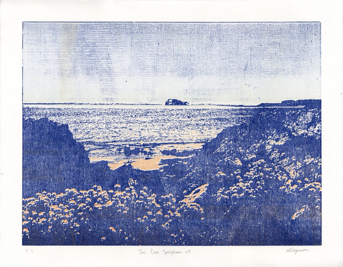 These three prints by Morven Ferguson are very different from others in the show. They are laser etched woodcuts. Morven combines the tradition of woodcuts with the modern technology of digital imaging, producing a very individual image. See the work at ow.ly/4jh850XifWr