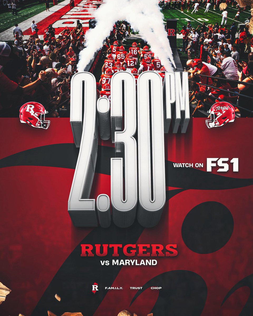 Our next home game versus Maryland (Nov. 8) is set for a 2:30 p.m. start on FS1.