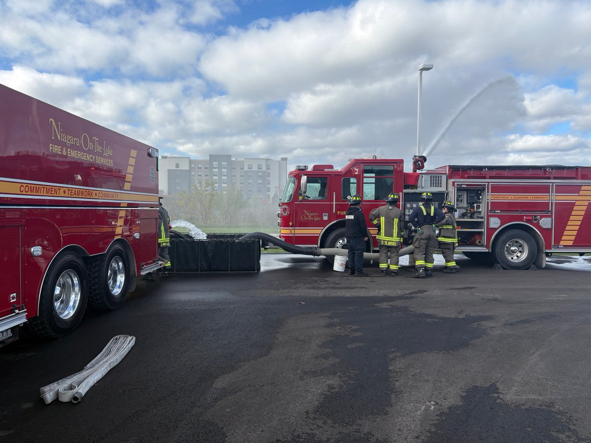 NOTLfiredept's tweet image. Over this past weekend 5 of our firefighters spent the weekend advancing practical skills for Pump Operator (NFPA 1002). This training strengthens our ability to deliver effective fire suppression across urban, rural, and agricultural areas of NOTL.