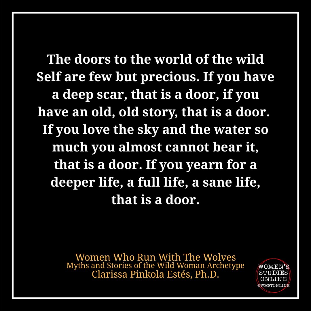 WMSTonline's tweet photo. Women Who Run With The Wolves by Clarissa Pinkola Estés (1992) is our Book of the Week 📖

#feminism #feministquotes #feministliterature #feministheory #ClarissaEstes #ClarissaEstesQuote #WomenWhoRunWithTheWolves #Herstory #WomensHistory https://t.co/DDZP8Mx5pw