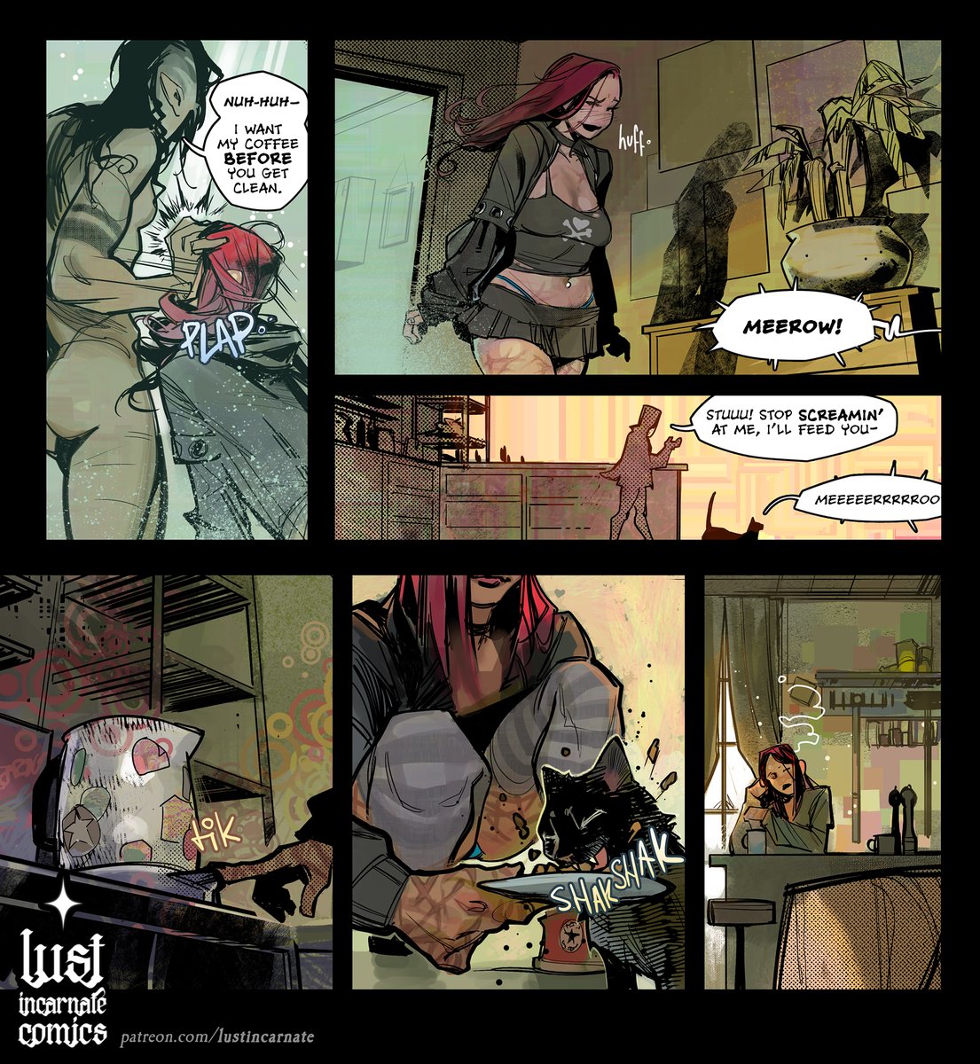 Cosy morning vibes in our comic Infernal Flowers. ✦