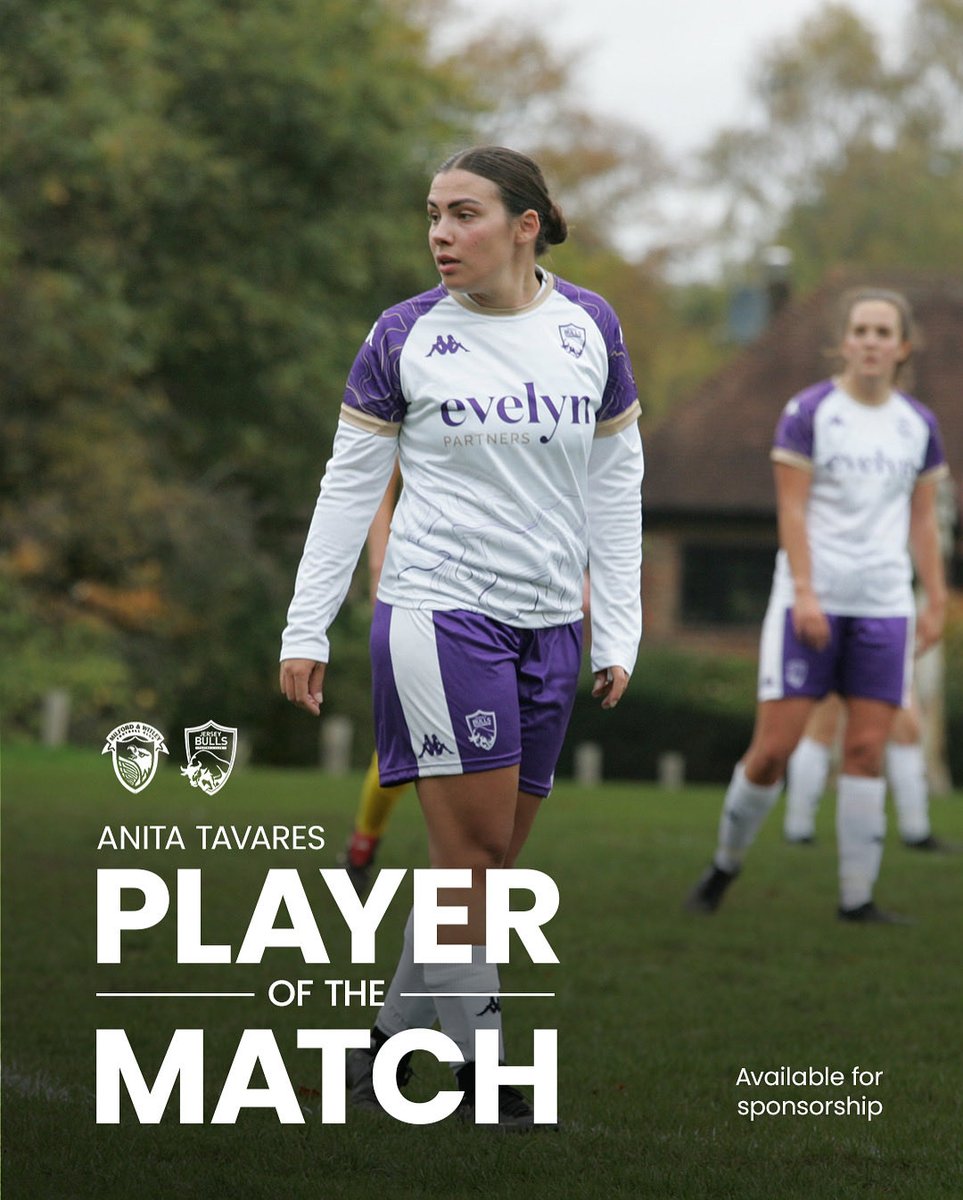Our number 9, Anita Tavares, was voted Player of the Match by Milford &amp; Witley after yesterday’s game 👏

#BackTheBulls