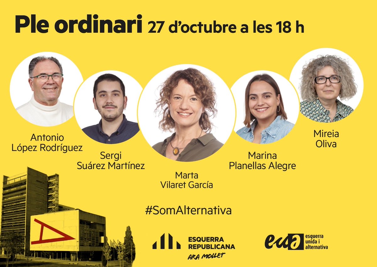 🙌🏻 A partir de les 18h, tenim una cita amb el #PleMollet d’octubre! 

📝 Presentem 1️⃣ prec:

🏥 Per fer un homenatge a totes les víctimes de la COVID-19 i a tot el personal que va fer-hi front

‼️ Precs sobre millores de la ciutat

Ple en directe aquí 👉 youtube.com/live/AK2nacLrZ…