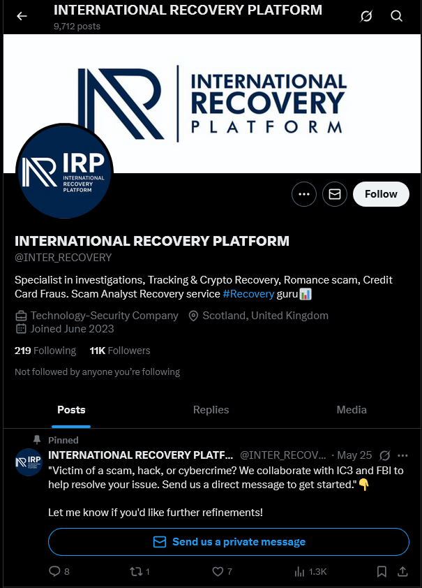 SharkyNCIS's tweet image. #ScamAlert 
Twitter (X) x.com/INTER_RECOVERY/
twitter ID: x.com/i/user/1671272…

Nigerian scammer claims to be a recovery fund hacker and claims be working with IC3 and the FBI hahahahhah
@Safety 
#SCAMMER #FakeHacker #RecoveryFundSCAM #RecoveryFundIsASCAM