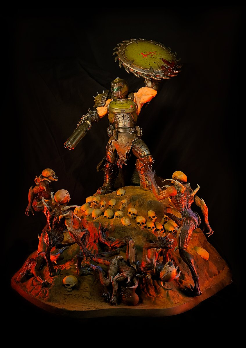 RouzXIII's tweet image. POR FIN LA TERMINÉ 🥹
El proyecto más grande que me han encargado hasta la fecha!
Figurote del DOOM: The Dark Ages 🔥
🗿 Modelo by Docik3D
🖌️ Pintura y efectos hechos por mí.

espero que os guste! :')
🖤