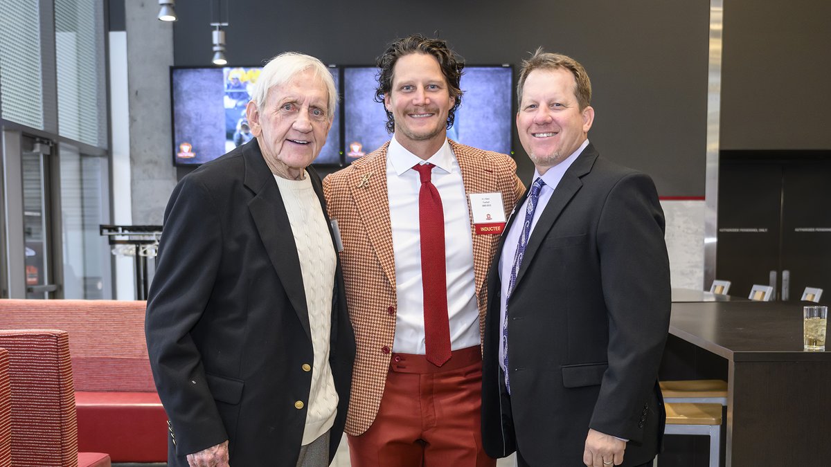 So many wonderful memories this weekend at the ISU Athletics Hall of Fame induction ceremony. The Burnhams (Wally and Shane) came back to surprise A.J. Klein and honor him. So cool!
#OnceACycloneAlwaysACyclone