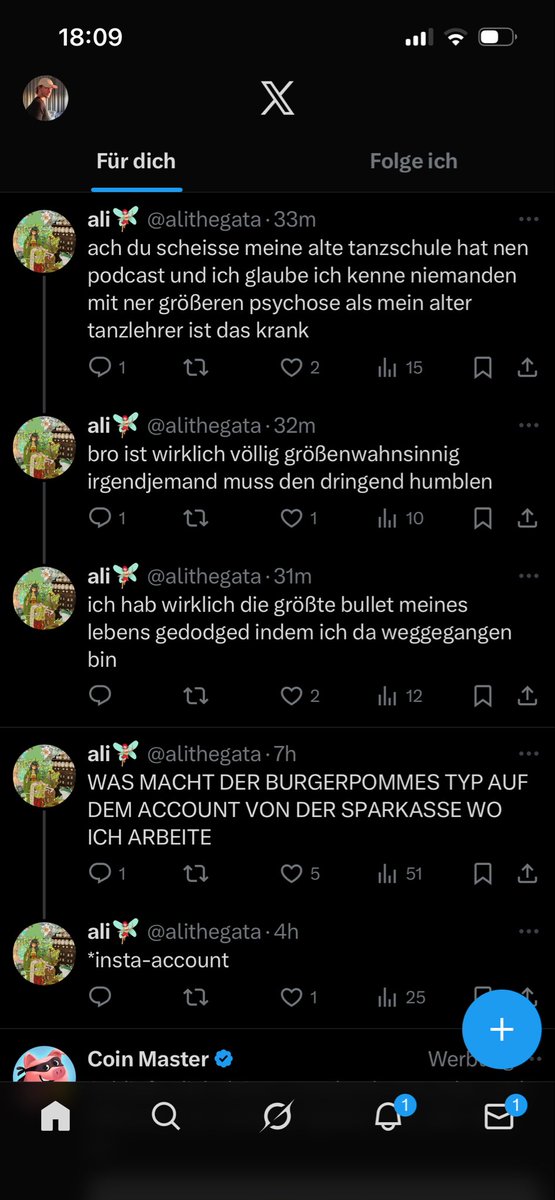 Passt auf <a href="/alithegata/">ali🧚🏼‍♀️</a> auf. Die is in ganz komischen kreisen unterwegs wechselt lieber die Straßenseite