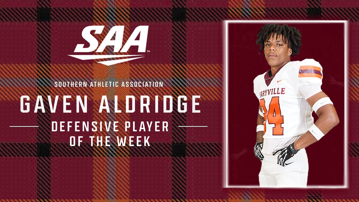 Big Plays Deserve Big Awards ⚔️
The SAA Names Gaven Aldridge Defensive Player of the Week