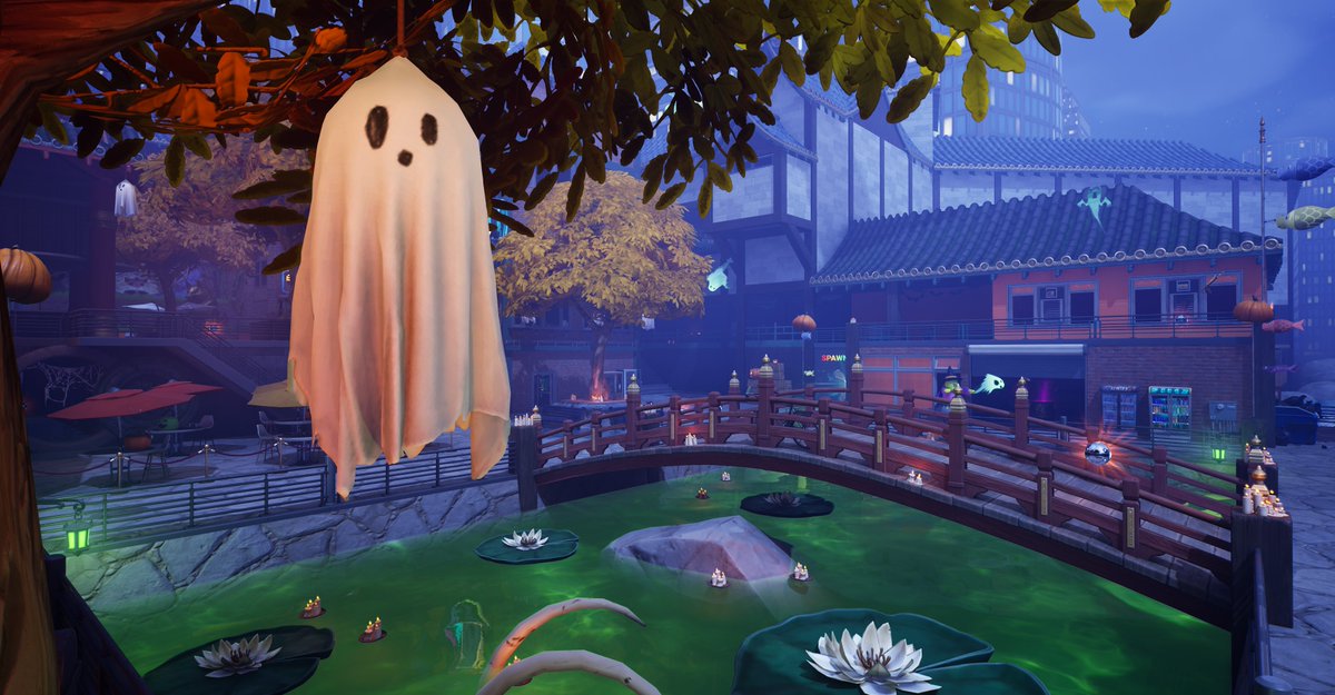 midnightmoondev's tweet photo. Waterfront Wipeout is currently at #1 in First Person Islands in #Fortnite. We had a blast adding some great Halloween additions to it. Play it now: https://t.co/hfUrz61GBx  #GunGame #Fortnitemares https://t.co/Cm4OPvASxp